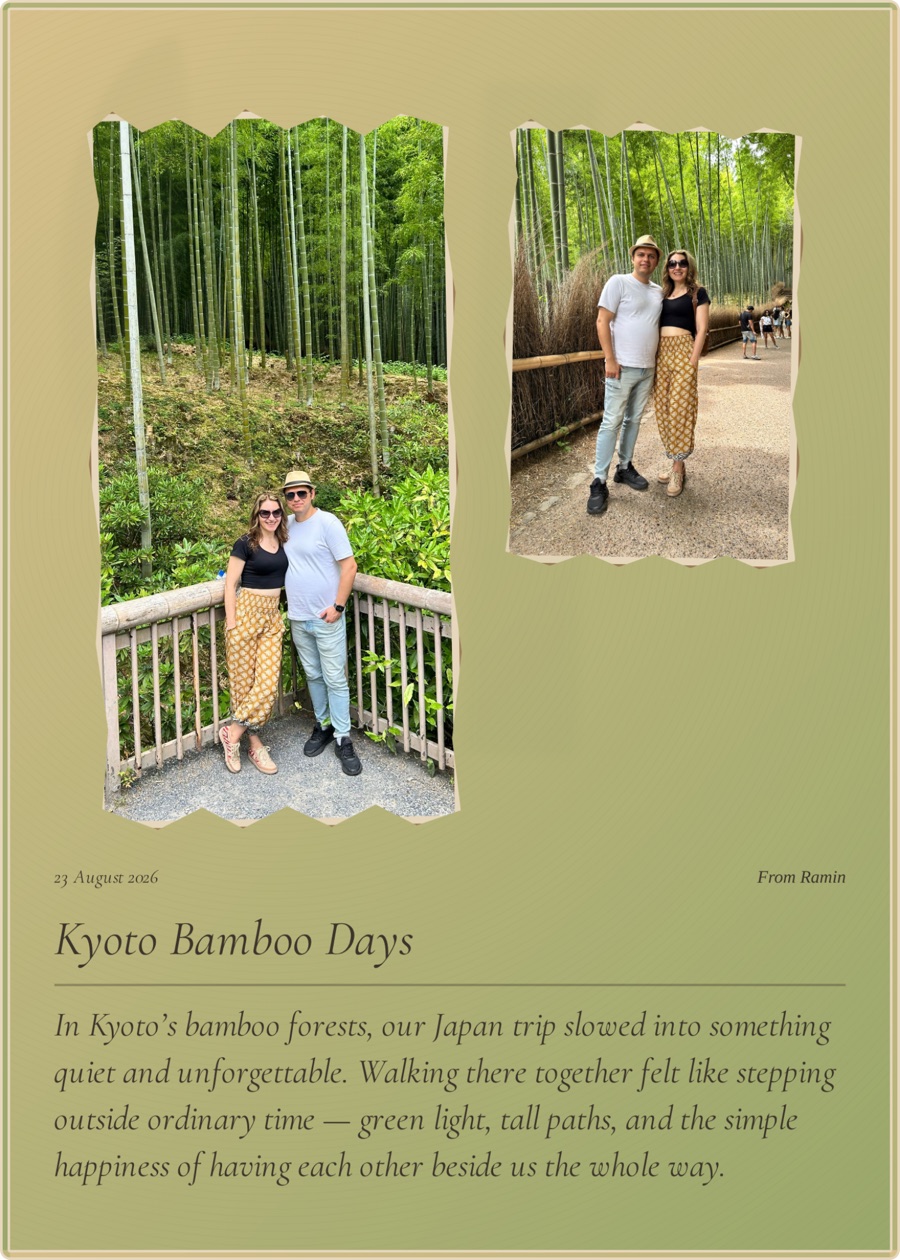 Kyoto Bamboo Days, a finished Pamtiva travel memory